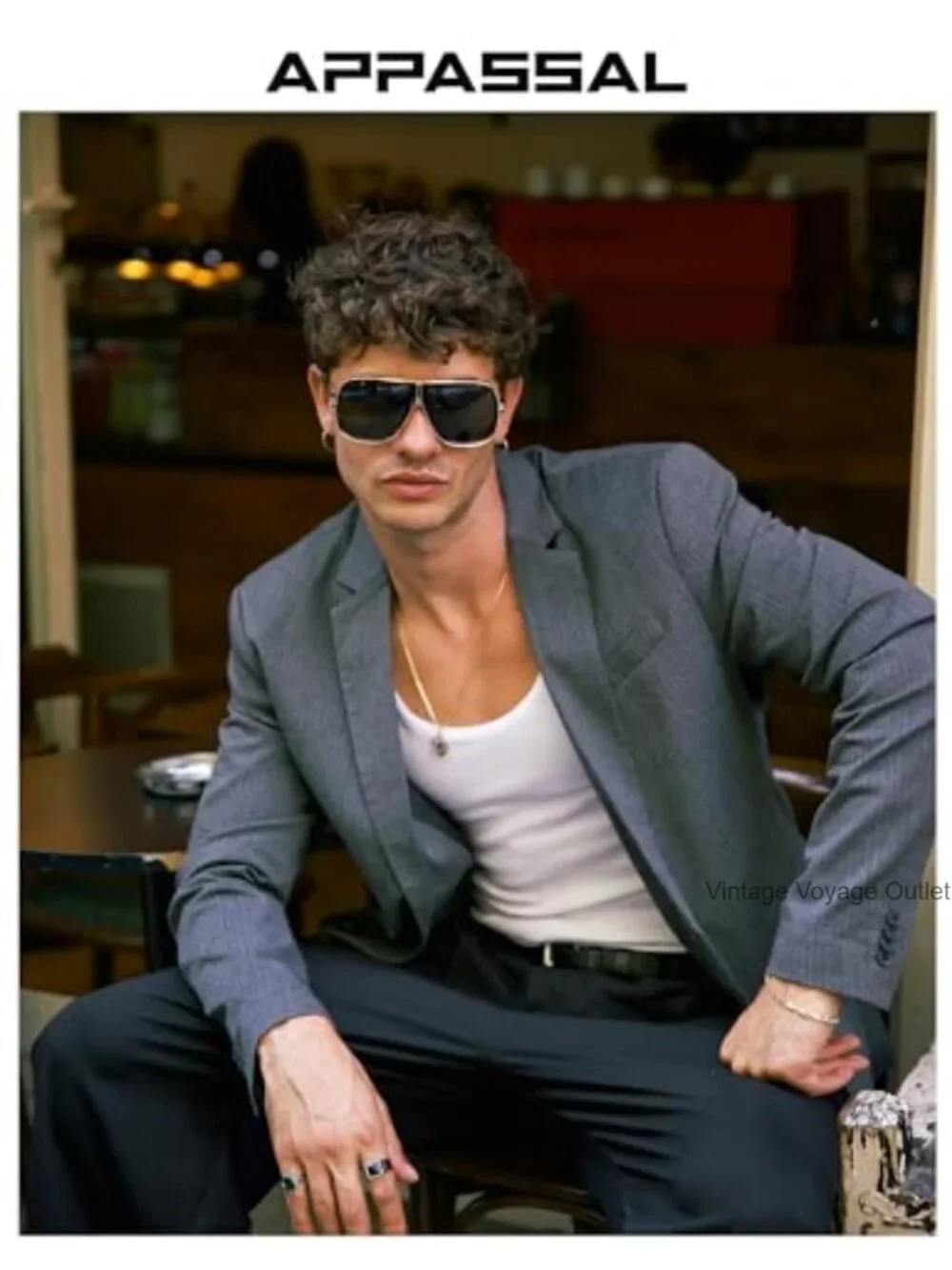 Retro Aviator Sunglasses Oversized Metal Frame UV400 Protection Driving